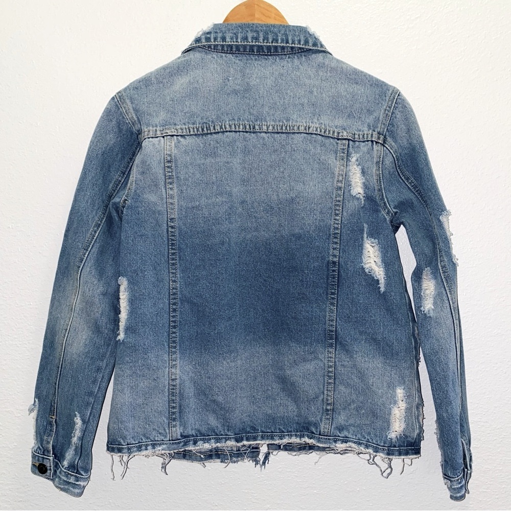 Distressed Jean Jacket - Picture 3 of 6